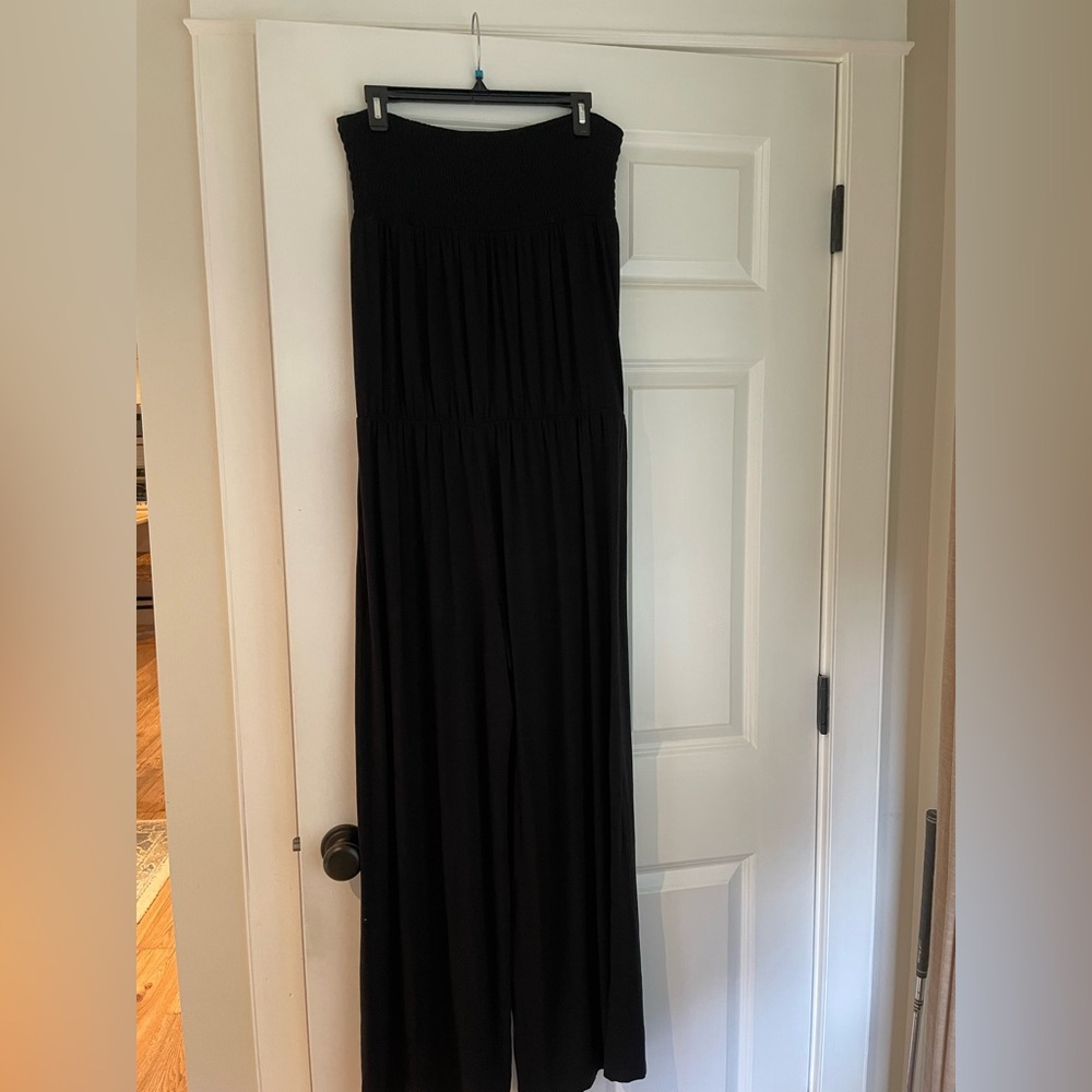 Victoria Secret Black Strapless Jumpsuit size L